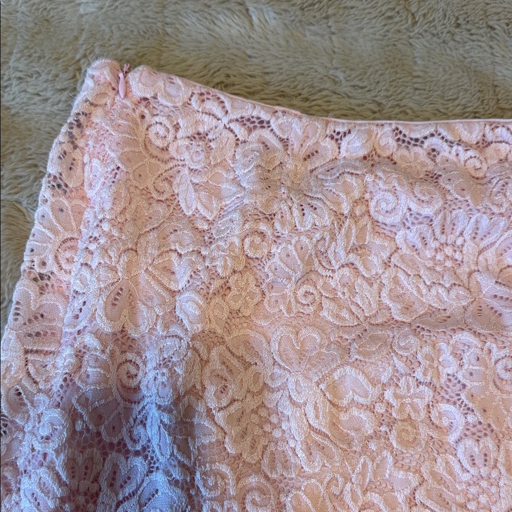 Grace Karin Floral Lace A-Line Skirt in Light Pink - Picture 4 of 4